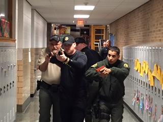 Sac-Ida Peace Officers Association training in a school situation
